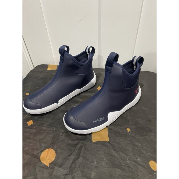 New Men’s Sz 9 Under Armour Charged Shoreman Deck Boots Fishing Boots Rain Boots - Picture 3 of 7